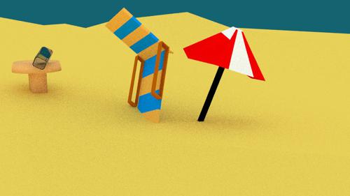 Beach Day Low-Poly preview image